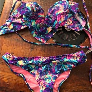 Victoria’s Secret PINK flounce bikini set